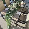 Guirnalda de Eucalipto Transfronteriza, Hojas de Eucalipto Artificiales Verdes para Mesa de Comedor, Usada para Fondo de Boda, Decoración Verde para Chimenea, Decoración de Boda
