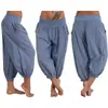 2018 Verano Nuevo Pantalones Casuales Aladdin Talla Extra Pantalones para Gordos Wish Aliexpress Ebay Pantalones Crop Holgados
