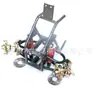 Motocicleta de Cuatro Ruedas Modificada Accesorios para ATV Kart Marco Pequeño de Cabeza de Reversa Brazo Oscilante de Suspensión Delantera Eje de Bocina Freno de Disco
