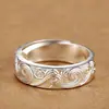 Yuhong 2024 Nuevo Estilo Anillo Xiangyun de Moda Ins Nicho Elegante Moda Anillo Retro Antiguo Anillo Ziqidonglai