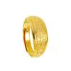 Anel Feminino Acessível de Luxo Flor Aberta Latão Banhado a Ouro Anel Banhado a Ouro 24K Ouro de Areia Vietnamita Feminino Anel de Ouro Imitação Feminino