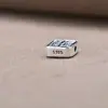 Yiluya Plata de Ley 925 Cuentas Planas de Buena Suerte Antiguas Cuentas Separadoras Material para Pulsera de Cuerda Hecha a Mano DIY Accesorios Venta al por Mayor