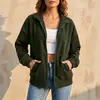 Chaqueta Casual Larga de Manga Larga Retro con Cuello Alto y Cremallera Hombro Caído Holgada para Mujer - Europea y Americana Transfronteriza Otoño e Invierno 2026