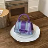 Bolsa feminina com cores contrastantes, de mão, patchwork, bolsa pequena quadrada tecida, novo modelo 2026, com fecho de trava, bolsa de ombro e transversal fashion