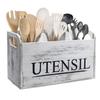 Caja de Madera para Guardar Cubiertos Transfronteriza Organizador de Múltiples Compartimentos para Cuchillos y Tenedores de Cocina Caja de Almacenamiento Vintage para Cucharas y Tenedores de Escritorio