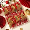 Bolsa de Sobre Rojo Brillante 3D de Dibujos Animados del Año Nuevo del Caballo con Ojo de Gato, Endurecida y Engrosada para Sobres Rojos del Festival de Primavera y Sobres de Dinero de la Suerte de Año Nuevo