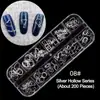 Accesorios para Uñas Pequeños Diamantes de Imitación Acrílicos Irregulares de Dorso Plano Cuentas Metálicas Lentejuelas Perlas de Nácar Diamantes de Imitación de Pan de Oro