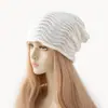 Turban Cálido de Encaje Hueco Versátil para Otoño e Invierno Gorro Casual de Punto Acanalado Gorro Pequeño de Lana Versátil que Muestra el Rostro