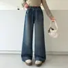 Ropa de Otoño para Niñas Pantalones 2026 Nuevo Estilo Pantalones para Niños Medianos y Grandes Bordado en la Pierna Pantalones de Pierna Ancha Pantalones de Pierna Recta Jeans para Niños Versátil