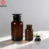 Frasco Reagente de Vidro Espessado, Frasco de Boca Larga de Vidro Transparente para Laboratório de Química, Frasco Farmacêutico Marrom à Prova de Luz, Frasco de Grande Diâmetro