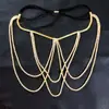 Cadena de pierna multicapa de pedrería transfronteriza europea y americana, cadena de cuerpo para pierna hermosa de moda para disparo callejero, personalidad sexy, estilo discoteca, femenina sexy