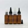 Frasco de chá com bico pontiagudo 30ml, tampa transparente, frasco de óleo com bico pontiagudo, frasco de essência líquida, frasco de essência com bico pontiagudo