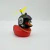 Enfeites de Carro de Pato Quebrando Pato de Natal Andando de Bicicleta Elétrica Decorações de Bicicleta Pato Vermelho Pequeno Interior Pato Amarelo Pequeno
