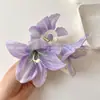 Nicho Distintivo Flor de Lirio Clip de Agarre Doble Cara Simple Combinable Elegante Media Cabeza Pinza para el Cabello Tocado Accesorios para el Cabello