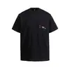 Roupas Masculinas Beijie 2026 Verão Novo T-Shirt de Manga Curta com Bordado no Bolso Camisa Básica Masculina Tendência Simples Solta de Meia Manga