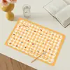 Mantel Retro Cuadros Estilo Crema, Impermeable y Resistente al Aceite No Lavable, Posavasos para Mesa de Cocina, Mantel Individual de Cuero para Mesa de Comedor