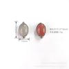 Colgante doble agujero ovalado de amatista incrustada nuevo transfronterizo 13*18mm superficie de huevo hecho a mano DIY accesorios de joyería de mano