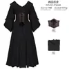 Nuevo vestido largo de estilo renacentista con cuello de volantes y mangas largas, con cinturón, transfronterizo de Amazon y AliExpress