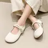 Zapatos Mary Jane Franceses para Mujer 2026 Nuevo Otoño Temperamento Versátiles de Corte Bajo Suela Suave Zapatos Retro de Abuela Tacón Grueso Zapatos de Salón