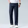 Calças Casuais Masculinas Off-White Verão Estilo Fino Calças Masculinas 2026 Novas Calças Sociais Masculinas de Corte Reto
