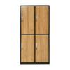 Transferencia de Grano de Madera Armario Lockers de Acero para Personal Escuela Fábrica Gabinete de Almacenamiento Baño Lockers de Cuatro Puertas