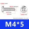 Tornillos de Acero Inoxidable 304 Cabeza Plana Phillips Tornillos Mecánicos Cabeza Redonda Ranura Cruzada Tornillos para Máquina Cabeza Redonda M2M3M4