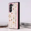 Adecuado para Samsung Z Fold 7 Modelo Plegable con Doble Cierre Estampado Z Fold 6/5 Funda para Teléfono Pintada con Ranura para Tarjetas