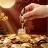 Venta Caliente Año del Cordero Tener Dinero para Gastar Llavero Dorado Oro Puro 999 Correa para Teléfono Colgante de Bolso Empaque de Caja de Regalo Regalo para Conducir