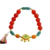 Pulsera de Ágata Roja Natural Jueyu Pulsera de Jade Azul Agua Grado A Venta al por Mayor para Zonas Escénicas y Templos S6013001