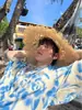 Camisa de Manga Corta Estilo Resort Azul para Niños para Usar en la Playa en Verano Delgada de Seda de Hielo Camisa con Cuello Cubano de Media Manga