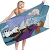 Toalla de Playa Serie Frozen, Toalla Cuadrada Versátil de Doble Cara de Forro Polar de Fibra Ultrafina para Natación y Baño
