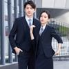 Terno terno Roupa de Negócios terno Masculino e Feminino Mesmo Estilo 2023 Primavera Novo Terno Preto Roupas de Trabalho Imobiliárias Mulher