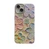 Para iPhone16promax Luz Azul Flor de Pedrería Apple 14pro Todo Incluido 13/12 Japón y Corea del Sur 11 TikTok 15