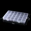 Caja de almacenamiento de plástico fija de 24 compartimentos y 28 compartimentos, joyero, caja para cuentas, caja para cuentas de semillas, caja para bricolaje, caja para cuentas sueltas, caja para herrajes de joyería