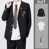Novo Estilo Preppy Uniforme Dk Terno Masculino Blazer Estudantil Terno Jk de Três Botões Camisa Calças Sociais Uniforme de Classe Tendência