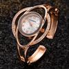 Nuevo reloj de pulsera para niñas, de gran oferta, creativo, con esfera ovalada hueca, reloj de cuarzo, reloj de personalidad femenina, reloj para mujer, Generación de cabello