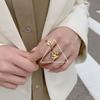 Anillo de Plata de Ley 925 para Mujer Estilo Retro Personalidad Nicho Índice Amoroso ins Popular de Internet Estilo Frío Hip-Hop Disco Multicapa