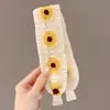 Diadema de lana tejida con tiras adhesivas, similar al estilo de Li Qin, cinta mágica para el cabello, adhesivo para flequillo, cinta mágica para usar en la ducha