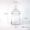 Tarro de Cristal Transparente Estilo Europeo para Dulces con Tapa, Tarro de Almacenamiento Grande de Cristal Puntiagudo, Decoración de Habitación Modelo para Mesa de Postres de Boda