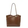 Bolso tote retro de moda transfronterizo para mujer 2026 verano nuevo color sólido empalme bandolera bolso para ir al trabajo debajo del brazo
