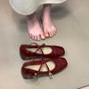 Altura Interna Prata Cabeça Quadrada Sapatos Solteiros Femininos 2025 Nova Moda Fivela Cinto Cruzado Sapatos Mary Jane