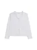 Camisa de Algodón 100% Suave para Mujer, Color 'Fresa Silvestre', Ruffled Bordado Romántico con Encaje, Cuello en V Profundo