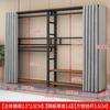 Arara de Roupas Estilo Aberto para Uso Doméstico, Cabideiro para Quarto, Guarda-Roupa Espessado e Reforçado, Closet de Metal Simples de Chão