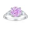 Tonglin cross-border venda quente S925 prata esterlina incrustada de alto carbono anel de diamante feminino em forma de pêra fogos de artifício Flor de Gelo corte zircão cor tesouro dedo
