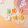 Brinquedos de Comida de Simulação Acessórios de Resina Desenho Animado Fofo Cola de Creme Material para Decoração DIY Kit Sobremesas Miniatura Pão Hambúrgueres