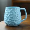 Taza de café de cerámica con cambio de horno, taza de gran capacidad para el hogar, taza de cerveza de cerámica cruda creativa de alto valor de color, taza de agua para pareja