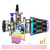 Motocicleta Off-Road Carburador Modificado Pwk28 34mm Conjunto de Carburador Colorido Filtro de Ar Cabeça de Cogumelo