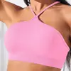 Sutiã Esportivo Transfronteiriço com Lindo Design nas Costas, Sutiã de Yoga à Prova de Choque, Top Fitness com Gola Halter, Regata Esportiva Feminina, Anti-Choque e Anti-Queda