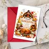 Compra directa transfronteriza: Tarjetas de felicitación temáticas de pavo de Acción de Gracias con sobres, con mensajes divertidos y creativos, perfectas como regalo o para dejar un mensaje