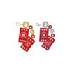 Broche Bolsa Roja de la Fortuna Feliz Feliz Feliz Accesorios de Traje de Alta Gama para Hombres y Mujeres Pin de Corsage para Abrigo Suéter Regalo de Año Nuevo